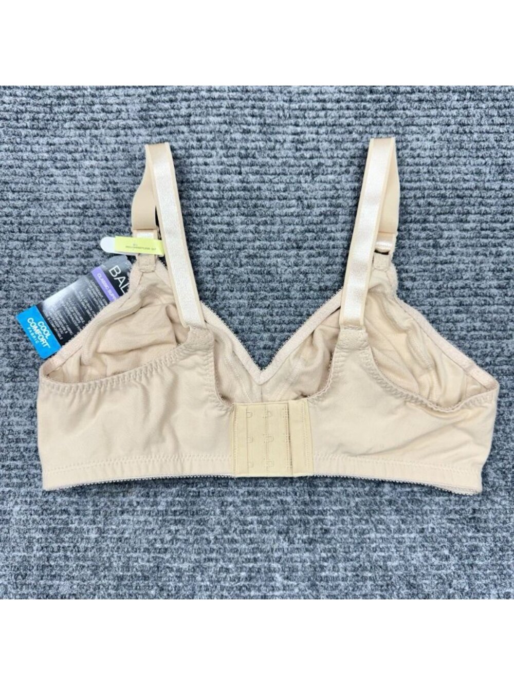 Bali Bra 38B Beige Cotton Double Classic Support Wire Free Cool Comfort 3036 NEW - Picture 6 of 9